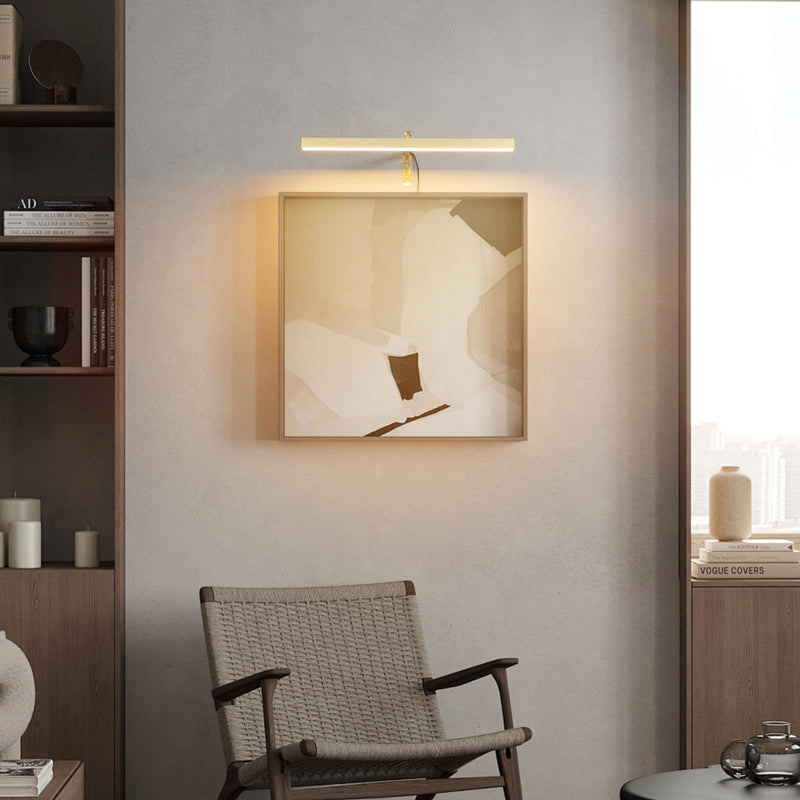 Plug in Picture Lights for Wall, 16 inch Dimmable LED Art Light with Remote, 3 Colour Temperature Gallery Painting Wall Light for Picture Display Dartboard Art Work (Gold) Gold
