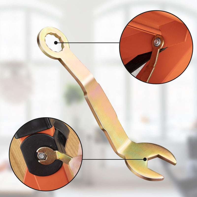 PAGOW Pivot Adjustment Wrench, 3/8" Bi-Fold Open Wrench, N7164 Pocket Door Wrench for Folding Door, Closet Door Tool for Sliding Door Hanger (1 Pcs)
