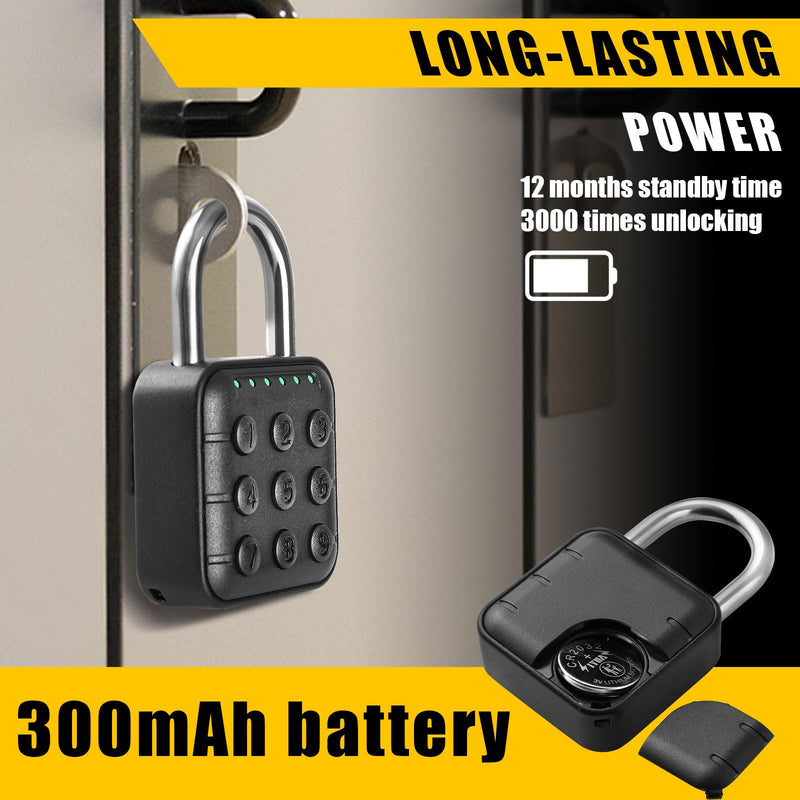 DELSWIN Combination Lock for Locker - 6-Digit Combo Lock Waterproof Smart Padlock for School Gym Lockers, Gates, Fence and Storage Unit (Black) Black