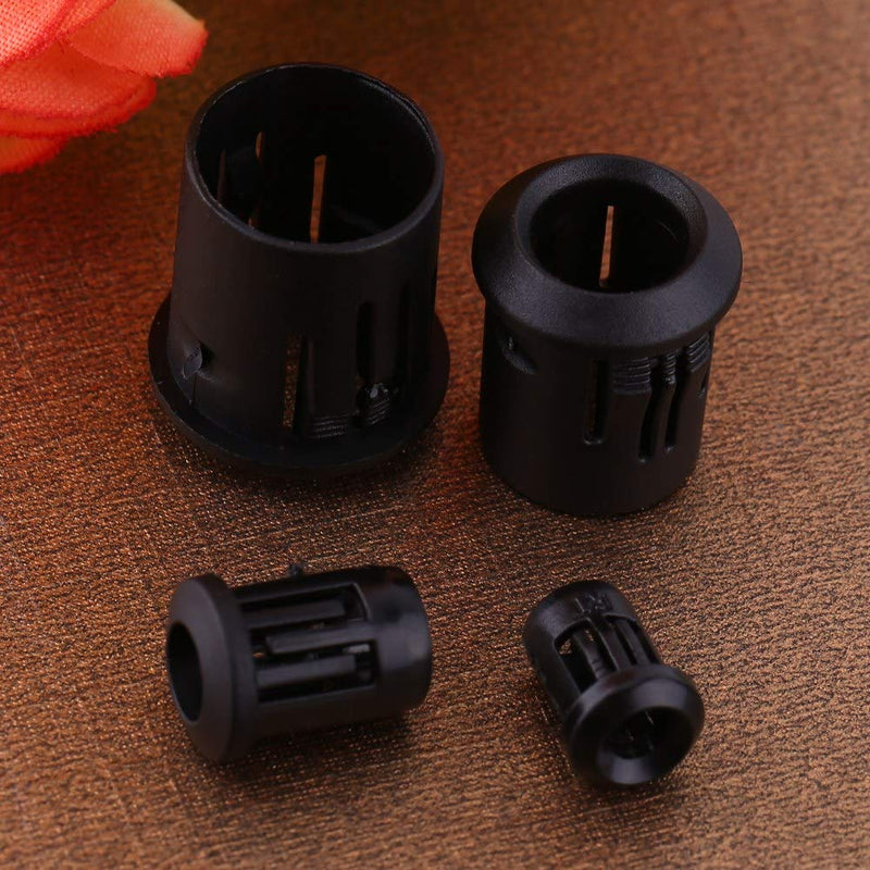 50 PCS Lamp Socket Diode Holder, Nylon Light Clip Bezel Mount ID 3MM 5MM 8MM, Black LED Sockets Clip Display Panel(3mm)