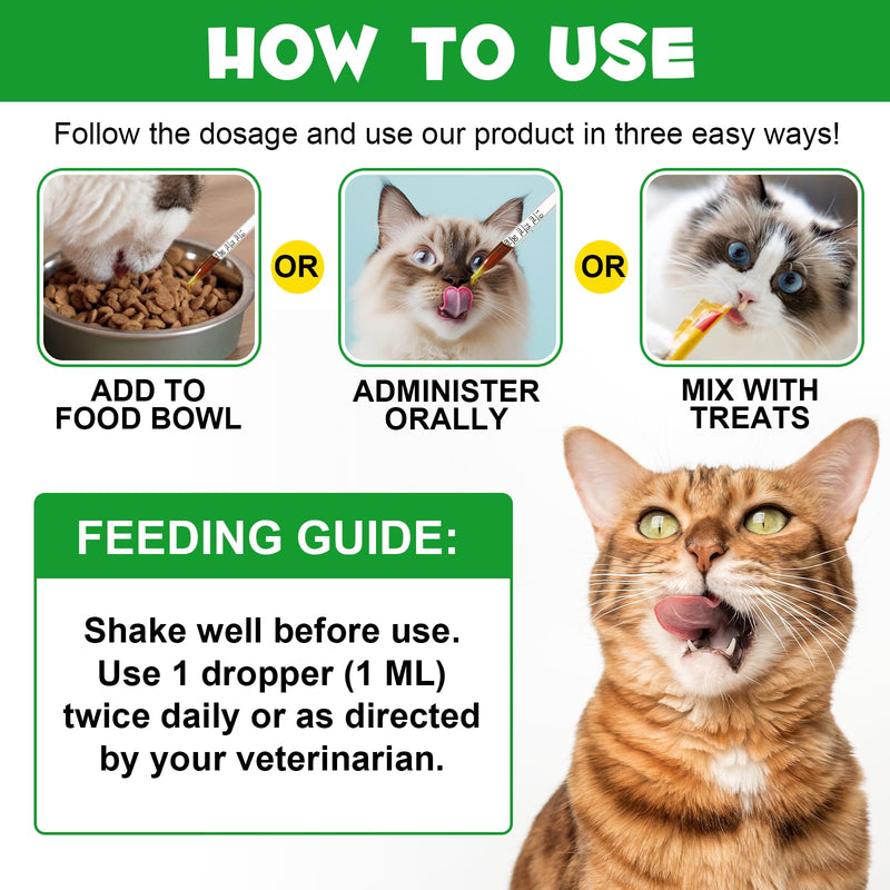 Antibiotics for Cats, Natural Antibiotics for Cats, Cat Multivitamin for Pets, Cat Antibiotics Helps Support a Healthy Immune System, 2 Fl Oz