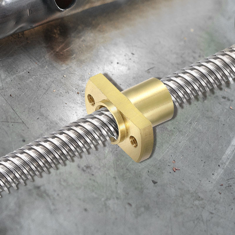 uxcell 4Pcs Tr8x8 Lead Screw Brass Nut, Trapezoidal Screw Diameter 10mm Pitch 2mm Lead 8mm (4 Starts) for A 3 CR-10 CR-10s Z Axis CNC 3D Printer Parts 4