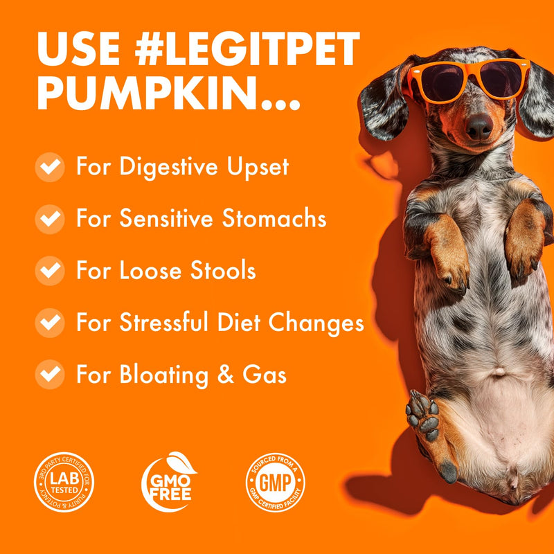 Pumpkin Powder for Dogs Digestive & Stool Support Fiber Blend with Pumpkin, Pumpkin Seed & Apple Helps Support Firm Stool, Gut Health & Regular Digestion 60 Scoops