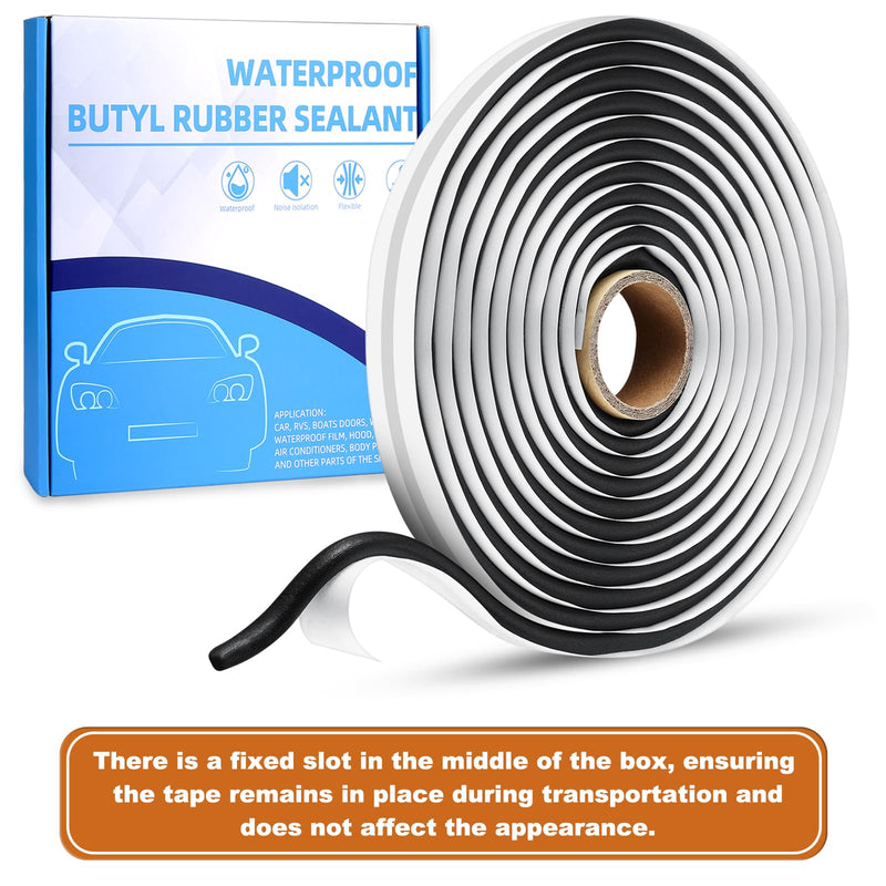 Butyl Sealant Tape, 13Ft Headlight Sealant, Butyl Rubber Sealant for Automotive (Car, RV, Marine) for Installing Car Part, Windows, Doors and Windshield etc. - 1 Roll