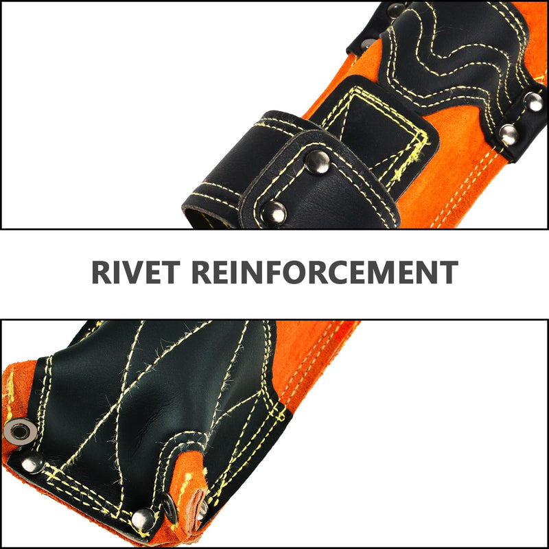 Flame-Resistant Electrode Bag, Cowhide Leather Welding Rod Holder, Wearable Thickened Storage Pouch