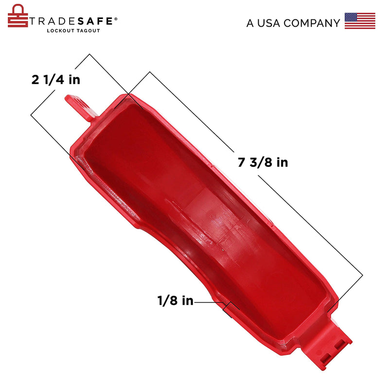 TRADESAFE Gate Valve Lockout - Lockout Tagout Valve for 5 inch to 6-1/2 inch Diameter Handles, OSHA Compliant Gas Lock, Impact Resistant Propane Tank Lock 5" - 6-½" Red