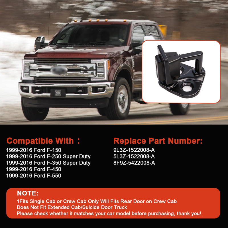 1PCS Door Lock Striker Pin w/Bolt Compatible with Ford F150 F250 F350 1999-2016 for Single Cab or Crew Cab, Latch Mechani Replace 9L3Z-1522008-A Striker Door Locking 1
