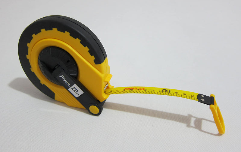 66Feet Fiberglass Measuring Tape, Dual-Sided Measuring Reel with Feet and Meters, for Sports, Landscaping, Building, Masonry， Carpentry, Contractor Engineer's Measuring Tape 20M