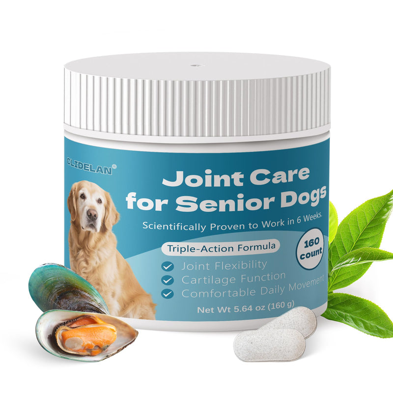 Hip & Joint Senior Dog Supplement–Advanced Glucosamine Chondroitin for Dogs with MSM, Green Lipped Mussel,and Omega-3 – Supports Mobility and Reduces Joint Pain for Senior Dogs(120ct Chewable Tablets)