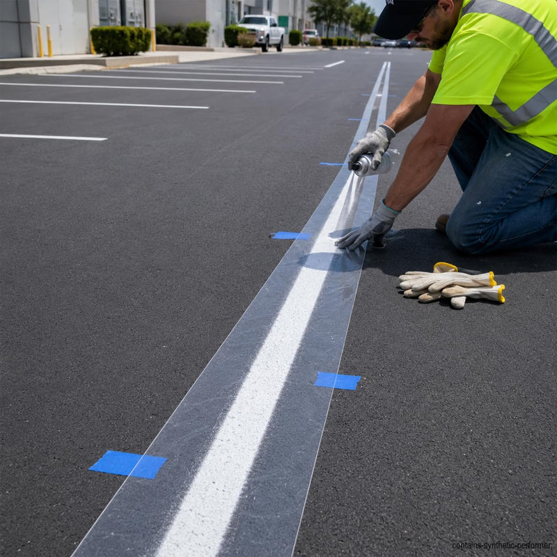 2-Pack 4 x 108 Inch Parking Lot Line Stencil for Pavement Striping Painting Parking Line Stencil * 2