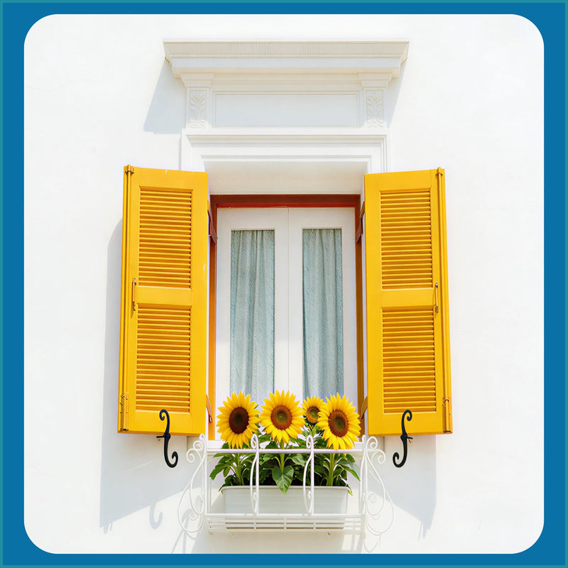 S Style Shutter Dogs Hardware, 6.3" Metal Shutter Fasteners with Set Screwsl, Decorative Window Tieback for Exterior Shutters, Home Decoration (6)