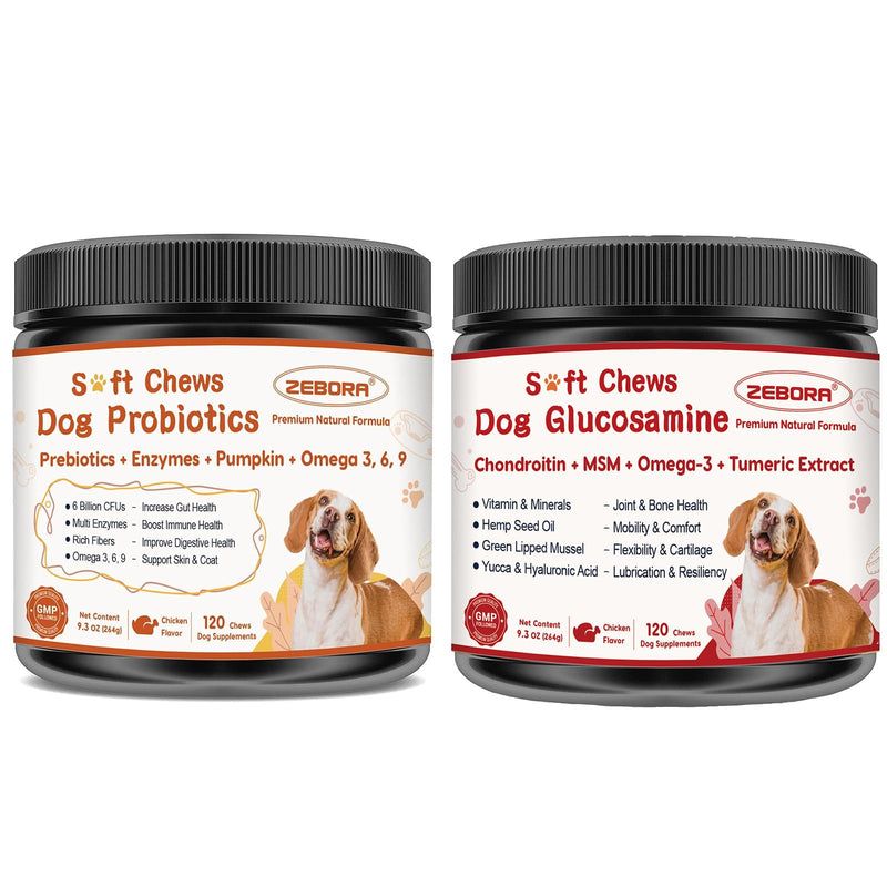 Probiotics for Dogs Bundle with Glucosamine for Dogs