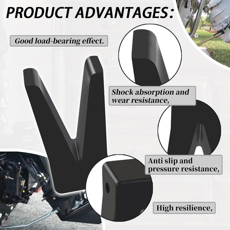 181440 Rubber Transom Saver V-Block W/Hole Compatible with Tracker Marine Y-Frame (Rubber V-Block)