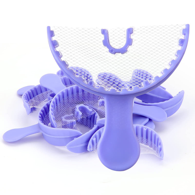 JMU Anterior Bite Registration Trays 35 Pcs, Purple Disposable Dental Impression Trays