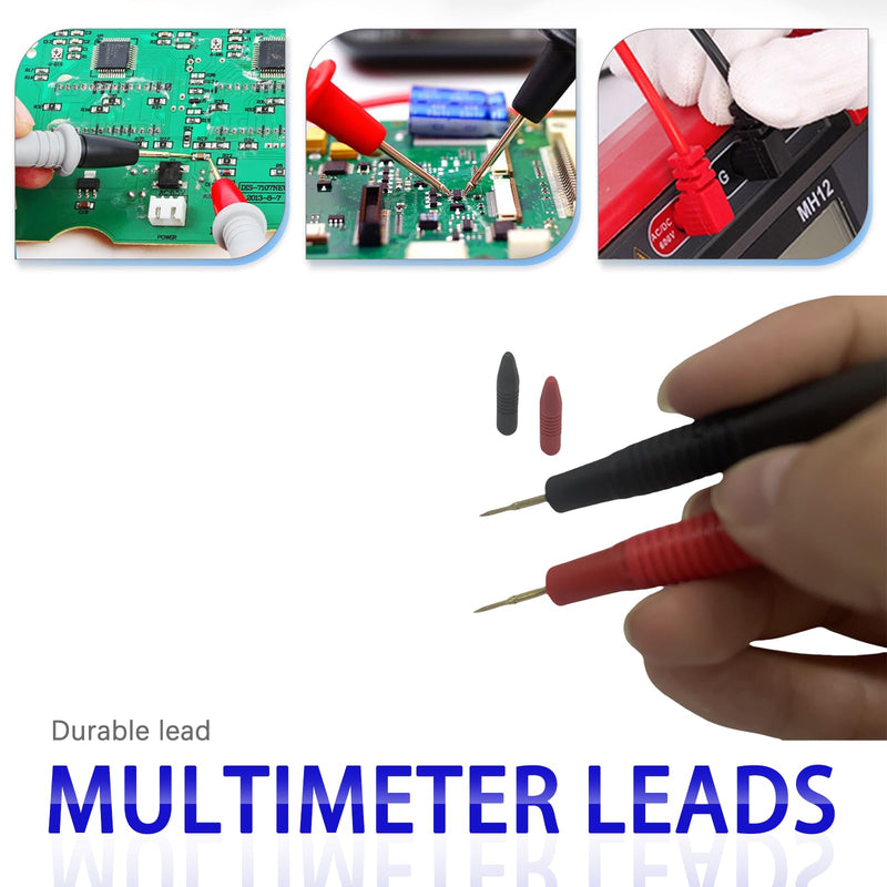 Multimeter Leads, 1000V 10A Meter Leads & Gold-Plated Needle Multimeter Probes(2PCS) (2) 2