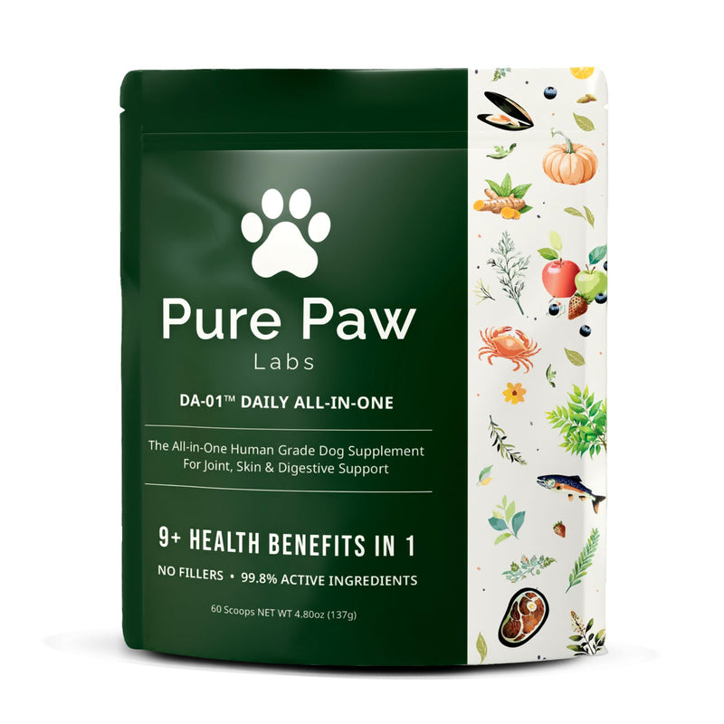 DA-1 Daily All-in-One Dog Supplement Powder | Dog Multivitamin with Probiotics for Gut Health | Supports Skin & Coat, Joints, Allergies & Immune Health | Human Grade Formula