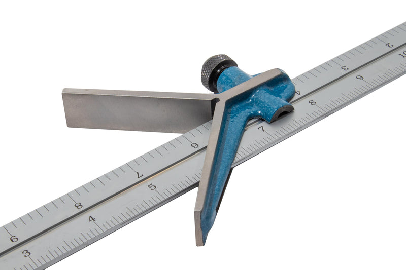 PEC Tools Center Head for 12”/18"/24" Blades, Combination Square Component, Center Finder Made from Cast Iron with Powder-Coat Finish, Trusted by Professionals Since 1960 12"
