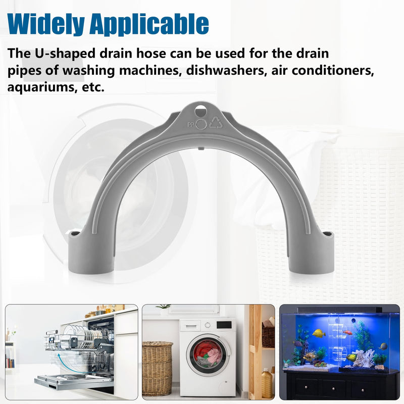 Washing Machine Drain Hose Holder Hook - U Shaped Drain Hose Hook Fit for Washer Dishwasher Drain Hose U Bend