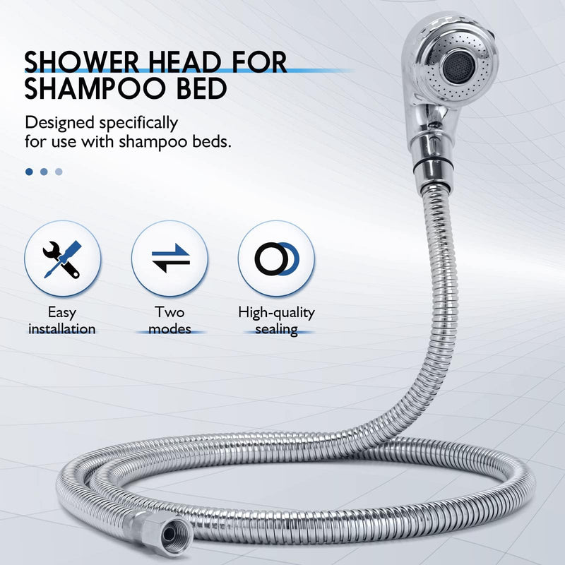 LukLoy Shampoo Bowl Sprayer Hose Replacement, 𝟏/𝟒" Nut Professional Salon Sink Shampoo Hose, with Stainless Steel Hose, Perfect Size and High Pressure 1/4 nut
