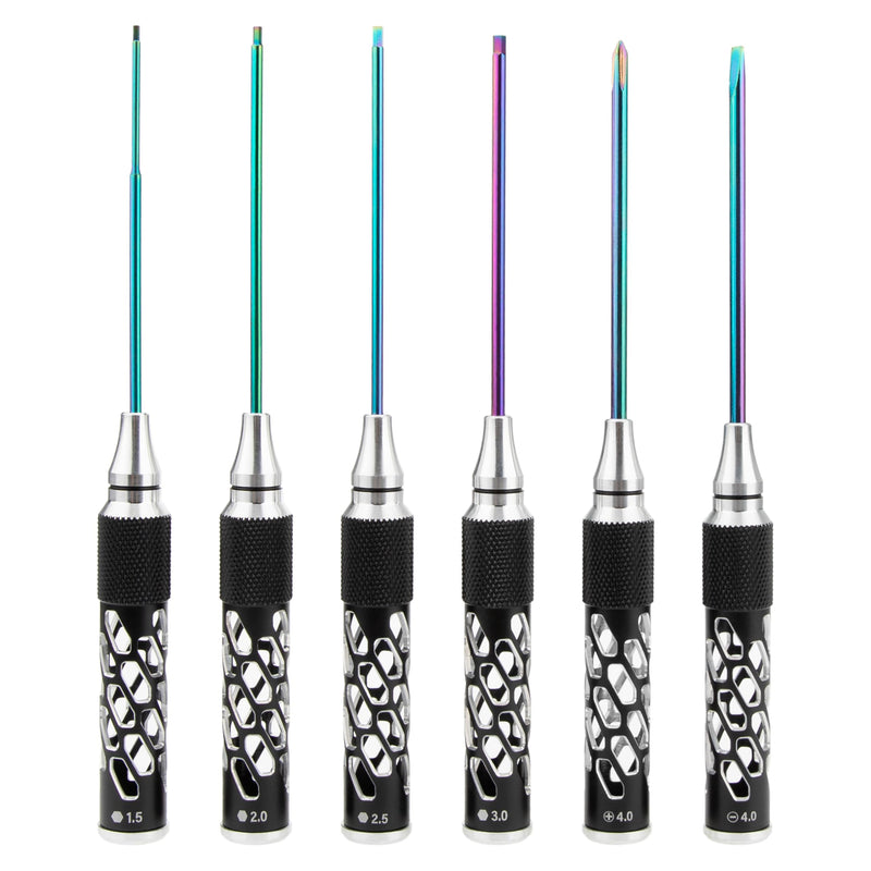 MEUS RACING RC Hex Screwdriver Phillips Screwdriver Slotted Screwdriver Tool Set for 1/6 1/8 1/10 SCX6 SCX10 TRX4 RC Crawler Car (Type D) Type D