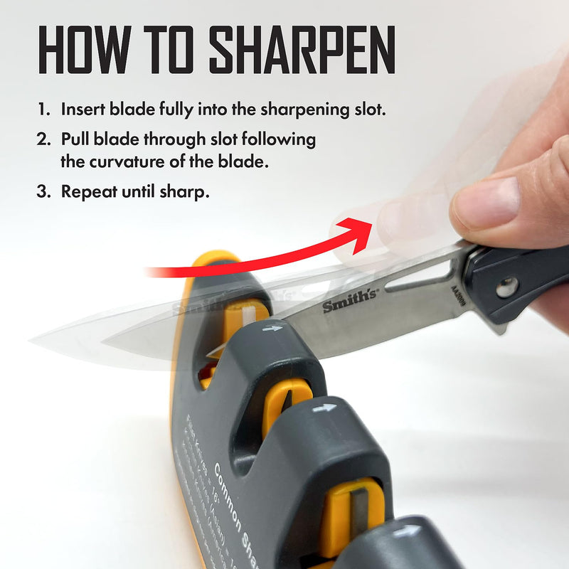 Smiths Adjustable Manual Knife Sharpener Gray/Yellow S-50264 50264