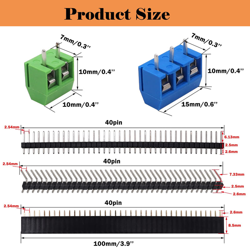 48PCS Double Sided PCB Board Kit for DIY Soldering and Electronic Project Circuit Boards Prototype Boards Compatible with Arduino Kits, 2.54mm Male and Female Header Connector 48pcs