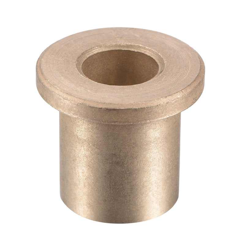 uxcell Flange Sleeve Bearings 10mm Bore 16mm OD 20mm Length 22mm Flange Dia 3mm Flange Thickness Sintered Bronze Self-Lubricating Bushing 2pcs 10x16x20mm