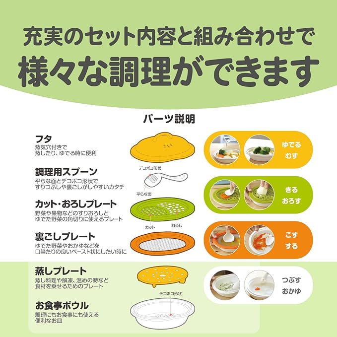 EDISONmama KJ4301 Mama's Meal Making Weaning Food Cooking Set, 1 Set (x 1) - NewNest Australia