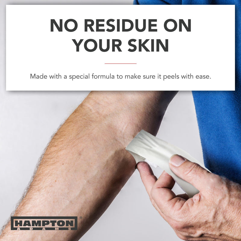 Hampton Adams | As Seen on Shark Tank | Orignial Athletic Sports Tape (3-Pack) | 45ft Rolls | Very Strong Easy Tear NO Sticky Residue | Best Tape for Athlete & Trainers | Fingers Ankles Wrist White