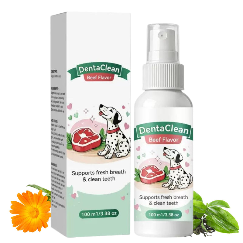 Dentaclean Spray for Dogs and Cats, Eliminate Bad Breath, Minimize Tartar Buildup, Supports Gums Oral Health, Dental Spray with Probiotics, Calendula Extract, Fresh Breath, No Brushing(100ml)