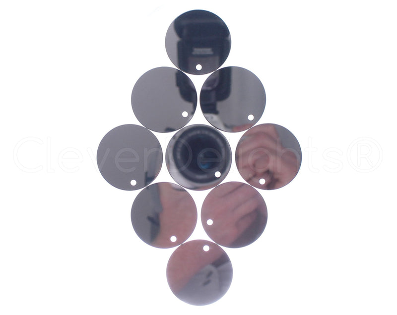 CleverDelights 1.5" Round Aluminum Stamping Blanks - 25 Pack - Shiny Anodized Finish - 18GA (.039") - 3mm Hole