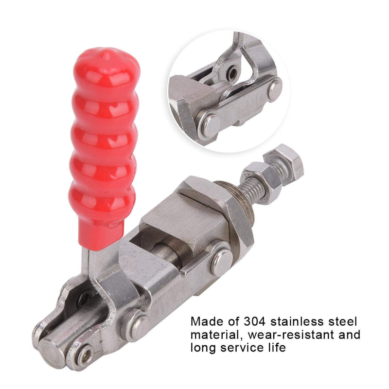 BORDSTRACT 136kg Toggle Clamp, 304 Stainless Steel Toggle Clamp 180 Degree Push Pull Toggle Clamp Gh-36204SS Hand Tool Lightweight Quick Release Tool Push Rod