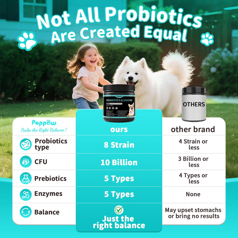 Probiotics for Dogs, Digestive Enzymes & Pumpkin Fiber for Gut Health and Bowel Support, Dog Supplement for Gas Relief & Constipation, 10B CFU with 5 Prebiotics & 5 Enzymes, 90 Count Beef Flavor 90 Count (Pack of 1)