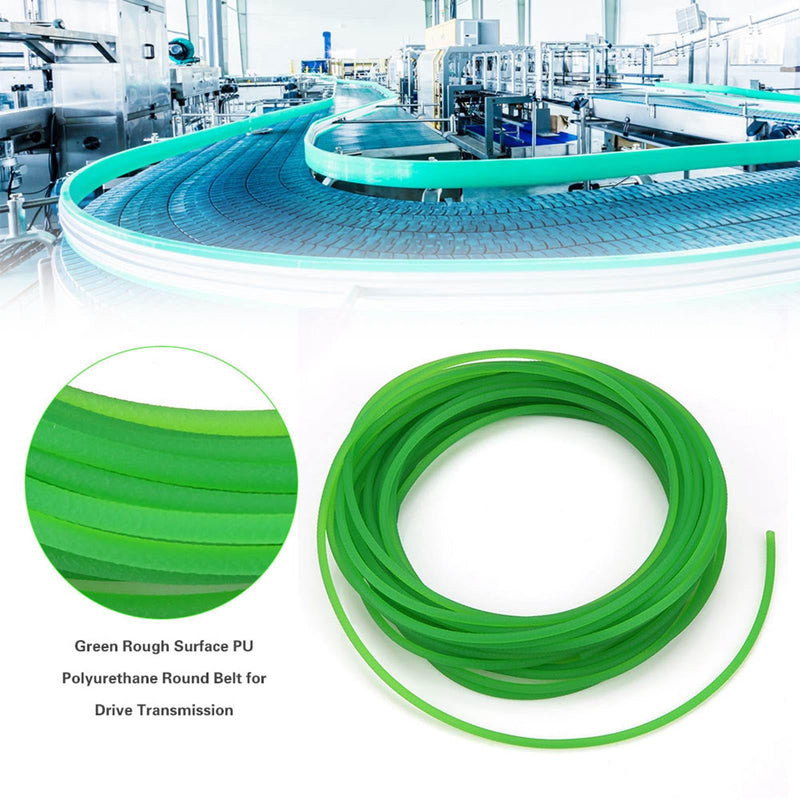 PU Transmission Belt 4mm x 10m, Polyurethane Round Belt High Performance for Drive Transmission Green (pu Polyurethane Belt) 4mm*10m pu polyurethane belt