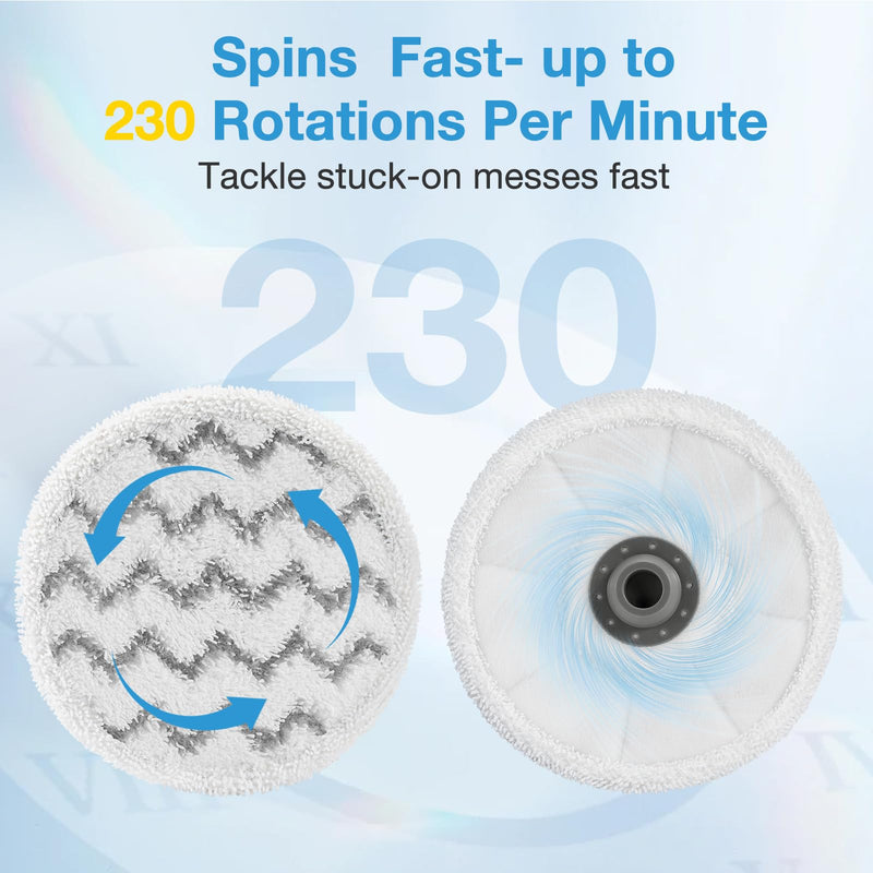 6-Pack 3897A / 3712 Rotating Steam Mop Pads Replacement for Bissell SpinWave SmartSteam Scrubbing Steam Mop 3897A / 3712 Only【Not for Other Models】