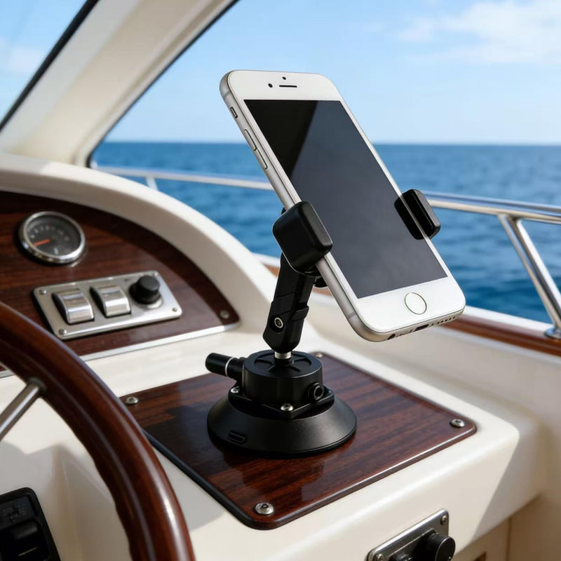 4.5 Inch Suction Cup Boat Mount | Marine-Grade Holder for Camera, Smartphone & Action Camera, 360° Rotatable Ball Head,for Boats, Yachts