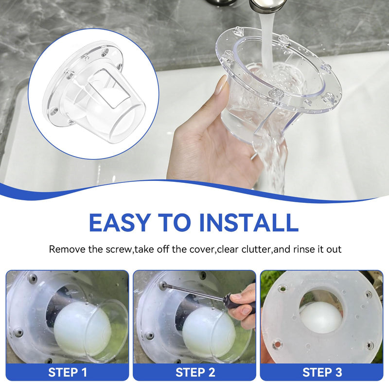 Boat Self-Bailing Ball Scupper Valve, Boats Drain Scuppers Fits 1-1/2 Inch To 3 Inch Openings - Boat Water Drain Valve Self Bailing Scuppers Valve Kit To Efficient Self-Draining & Anti-Reflux