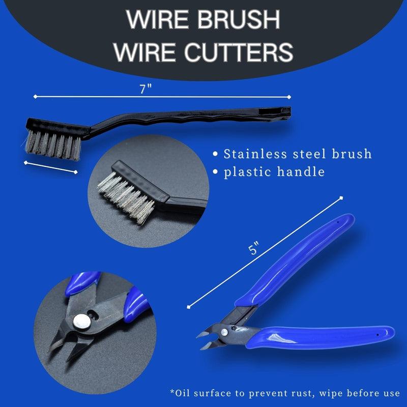 3D Printer Tool Kit, 24pcs 3D Printer Nozzle Cleaning Tool Removal Tool Kit, Wire Brush, Wire Flush Cutter, Scraper Knife, Diamond Files, Tweezer, Putty Knife for 3D Printer, Model Building