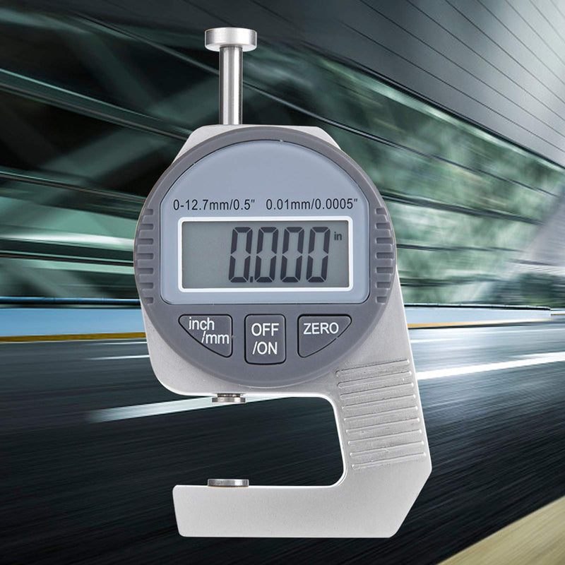 Digital Thickness Flat, LCD Readout Percentile 0 12.7mm 0.5, Test & Measurement .01mm .0005 Measure Meter Paper Metal Display Percentage Measuring