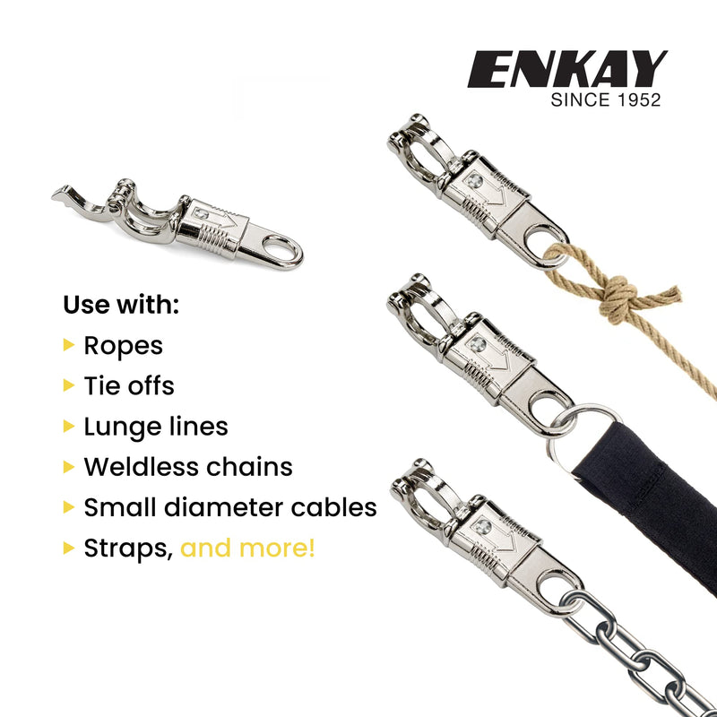 ENKAY - Panic Snap, 4", Nickel Plated, Quick Release & Secure Lock