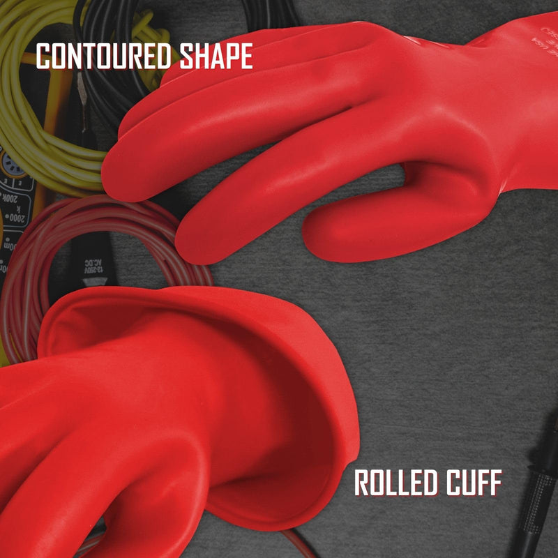 Magid Class 00 Electrical Glove 1 Pair Size 10 | Cuff Length - 11" Red