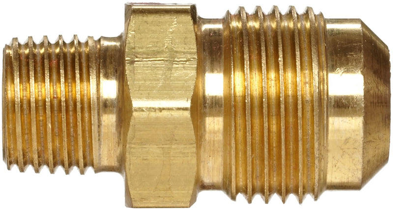 Anderson Metals-54048-0804 Brass Tube Fitting, Half-Union, 1/2" Flare x 1/4" NPT Male Pipe
