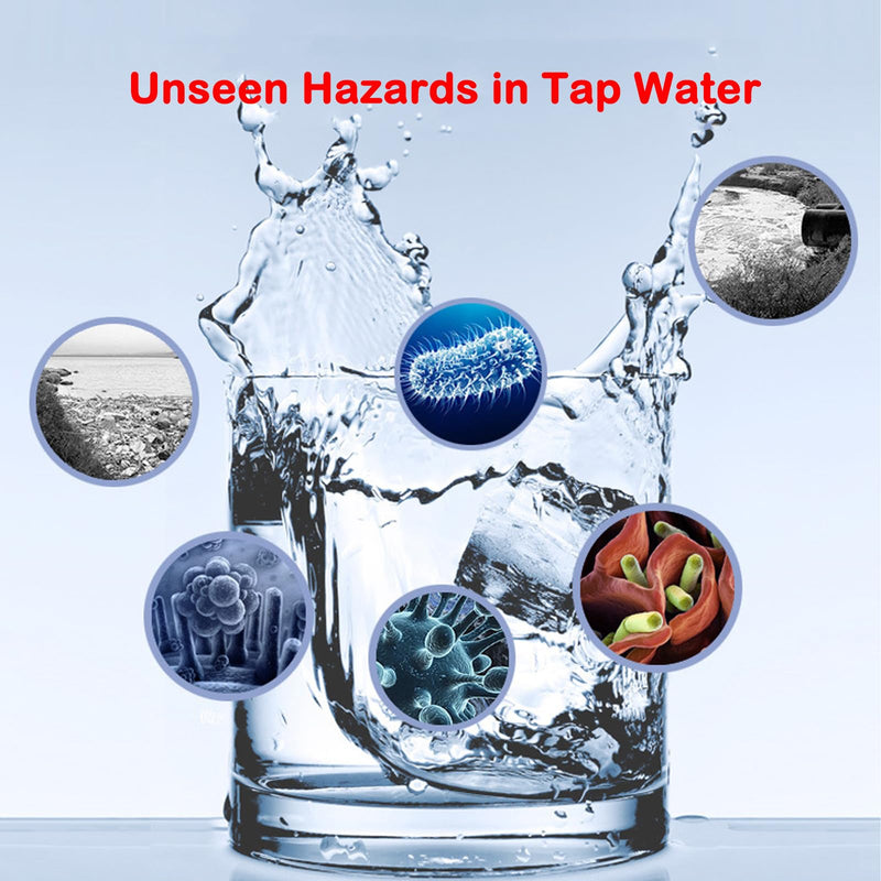 360 Degree Rotating Faucet Filter, Sink Water Faucet Filter Water Purifier Faucet Filter Purifier for Kitchen and Bathroom,Removes Heavy Metals and Hard Water 1 filter