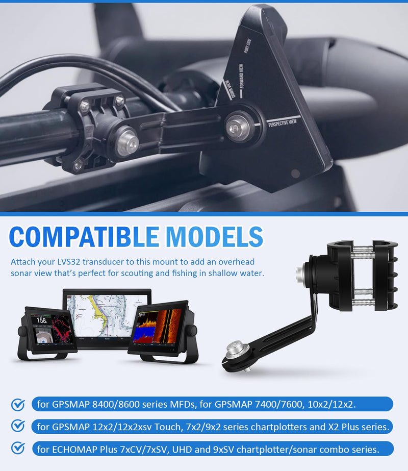 010-12970-00 Perspective Mode Transducer Mount fits for Panoptix Livescope LVS32, for Livescope Transducer Mount Perspective Mode