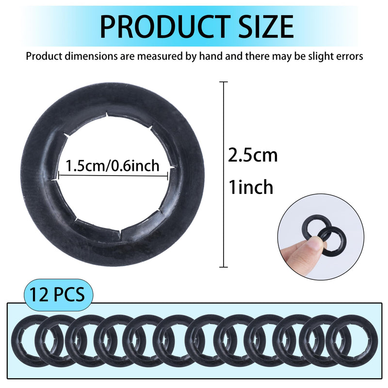 12 Pack Customized 5/8" Axle Push Nuts, Dolly Wheel Lock Washers,Fits 5/8" Dollies, Yard Trailers, and Lawn Wagons,with Oiled Phosphate Finish