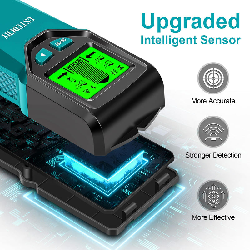 Stud Finder - 5 in 1 Electronic Stud Finder Wall Scanner, Stud Sensor with Digital LCD Display & Intelligent Smart Chip, Beam Finders Wall Detector for Wood AC Wire Metal Studs Joist (‎Peacock Blue) ‎peacock Blue