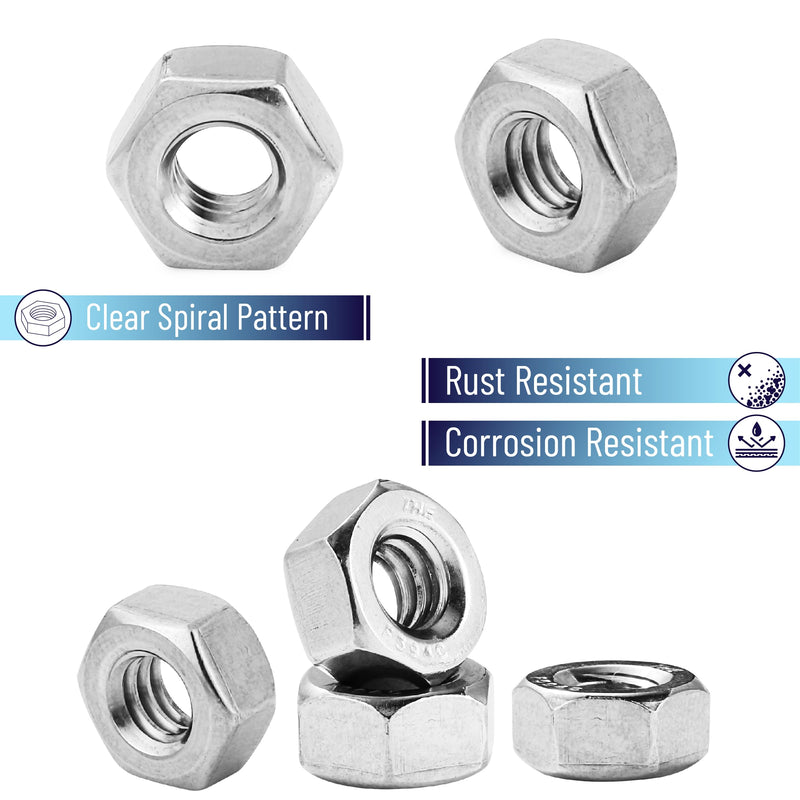 Bates- Stainless Steel Hex Nut, 1/4-20, 50 Pack, Stainless Steel Nuts, Hardware Nuts, Metal Nuts, Steel Nut, 1/4 Nut, 1/4-20 Nut, 1/4 20 Nut, 1/4-20 Nuts, 1/4 Nuts, 1/4 20 Nuts 1/4"-20