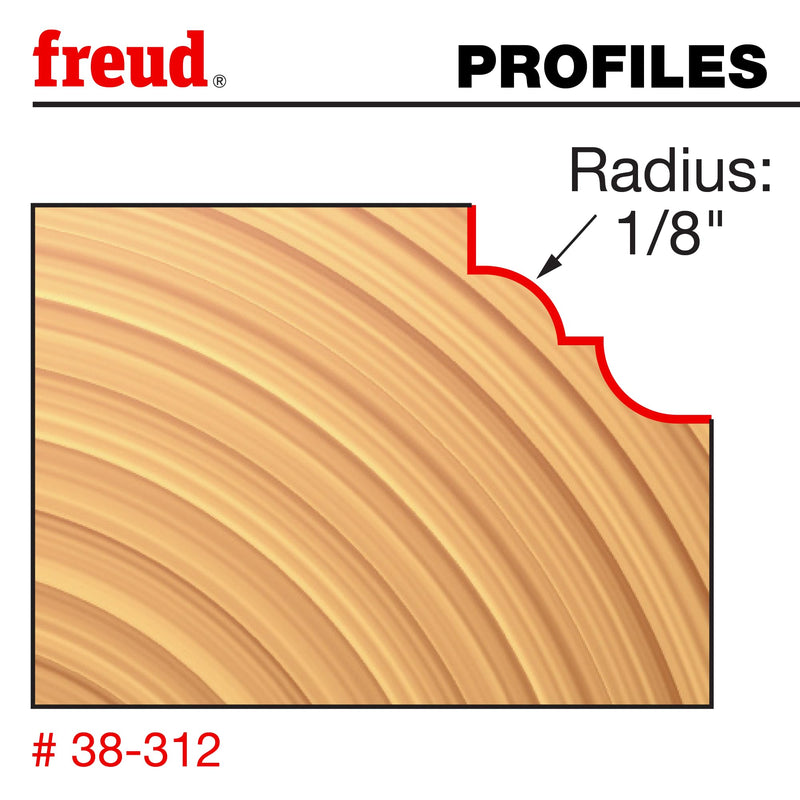 Freud 38-312: 1-5/32" (Dia.) Cove & Bead Bit with 1/2" Shank