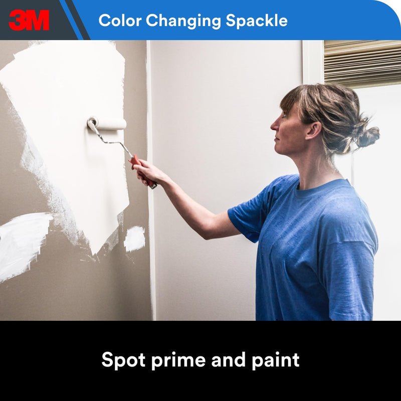 3M High Strength Color Changing Spackling Compound, 8 oz Tub, 6 Pack – Blue-to-White Drying Formula, Fast-Drying, No Shrink, Primer-Enhanced, Interior and Exterior Wall Repair, Easy Application 6-Pack