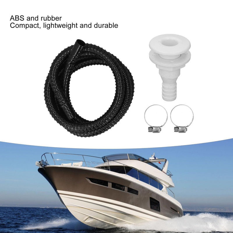Acouto Bilge Pump Installation Kit Bilge Pump Hose 3/4 Inch 6.7ft Bilge Pump Plumbing Kit with Hose Clamps and Thru Hull Fitting